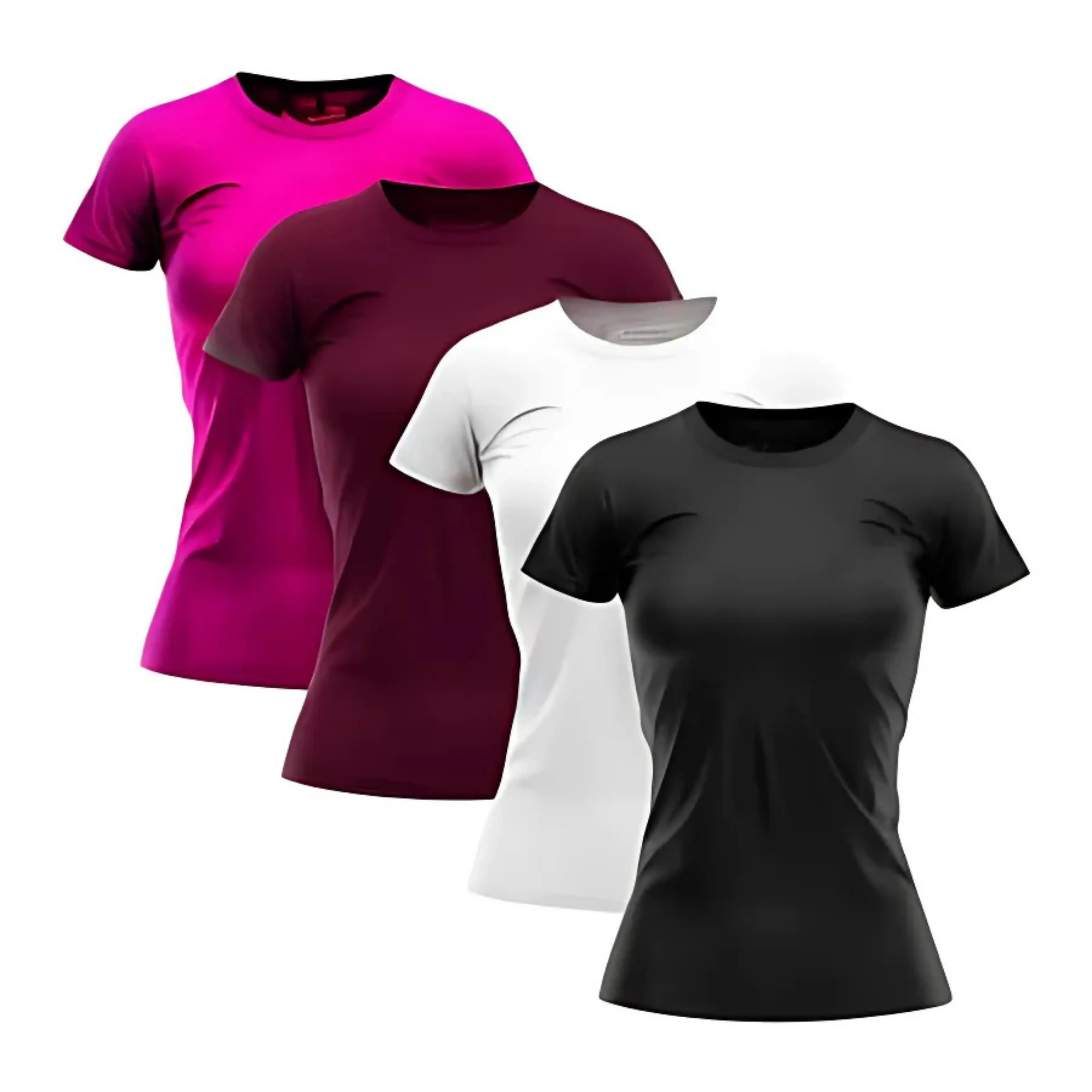 Kit 4 Camisetas Tecnológicas Femininas Asana - Anti Suor