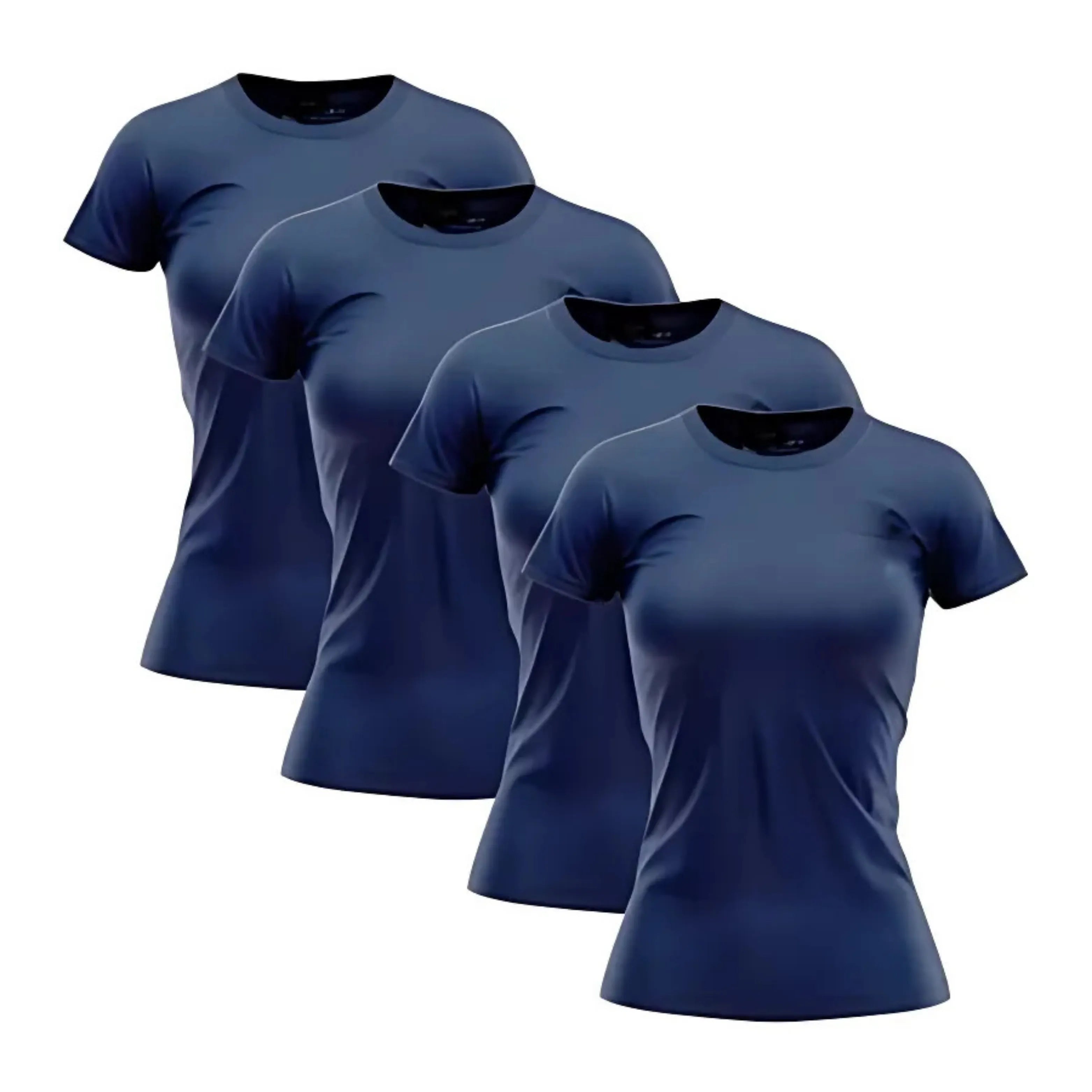 Kit 4 Camisetas Tecnológicas Femininas Asana - Anti Suor