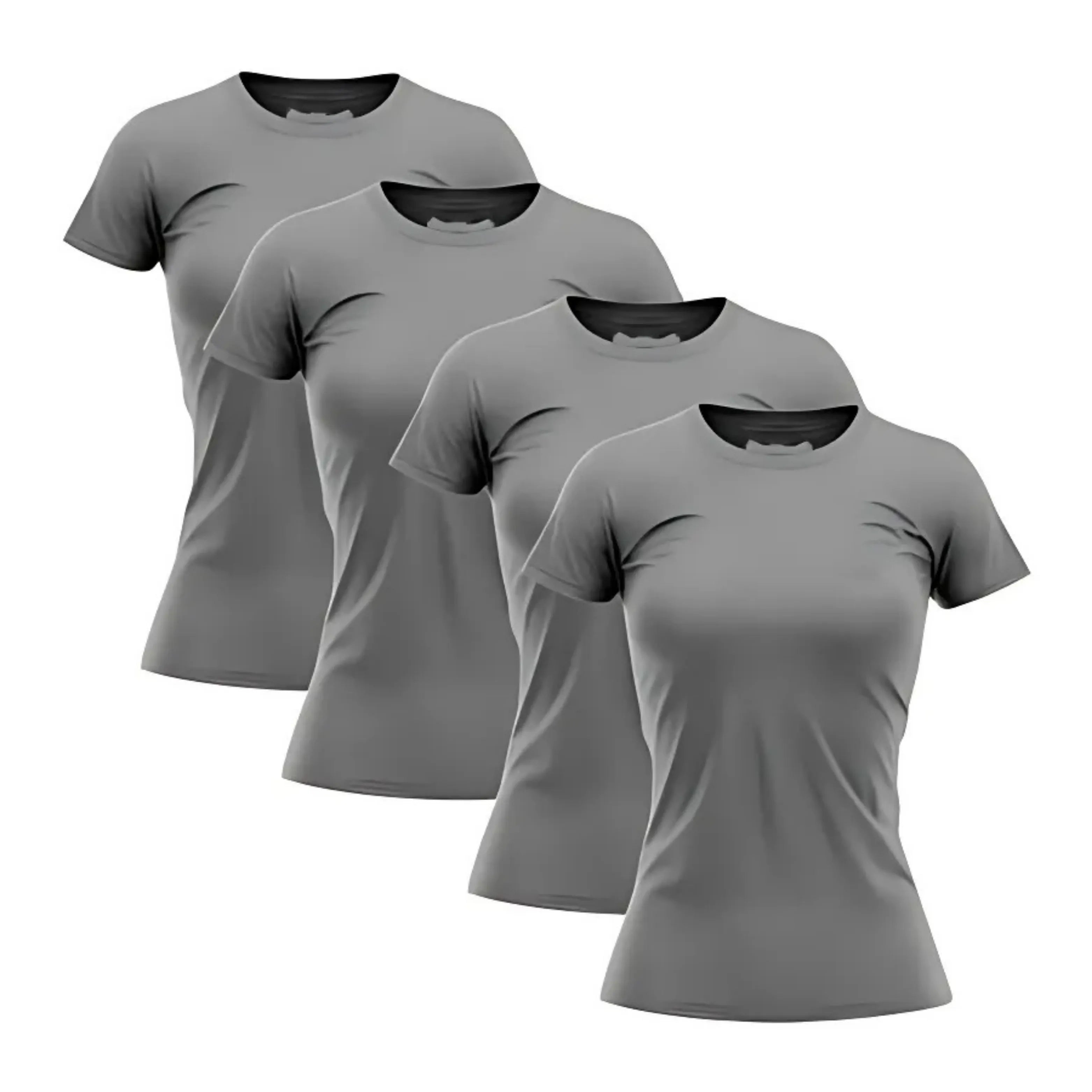 Kit 4 Camisetas Tecnológicas Femininas Asana - Anti Suor