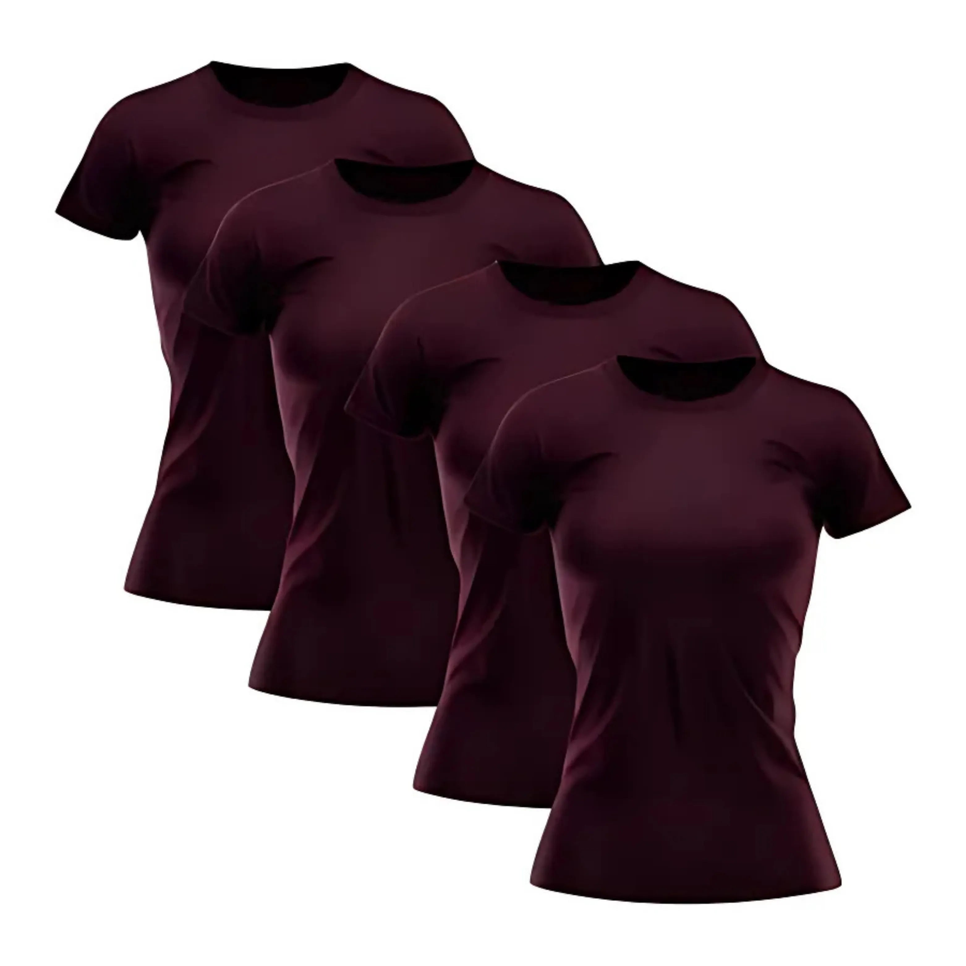 Kit 4 Camisetas Tecnológicas Femininas Asana - Anti Suor