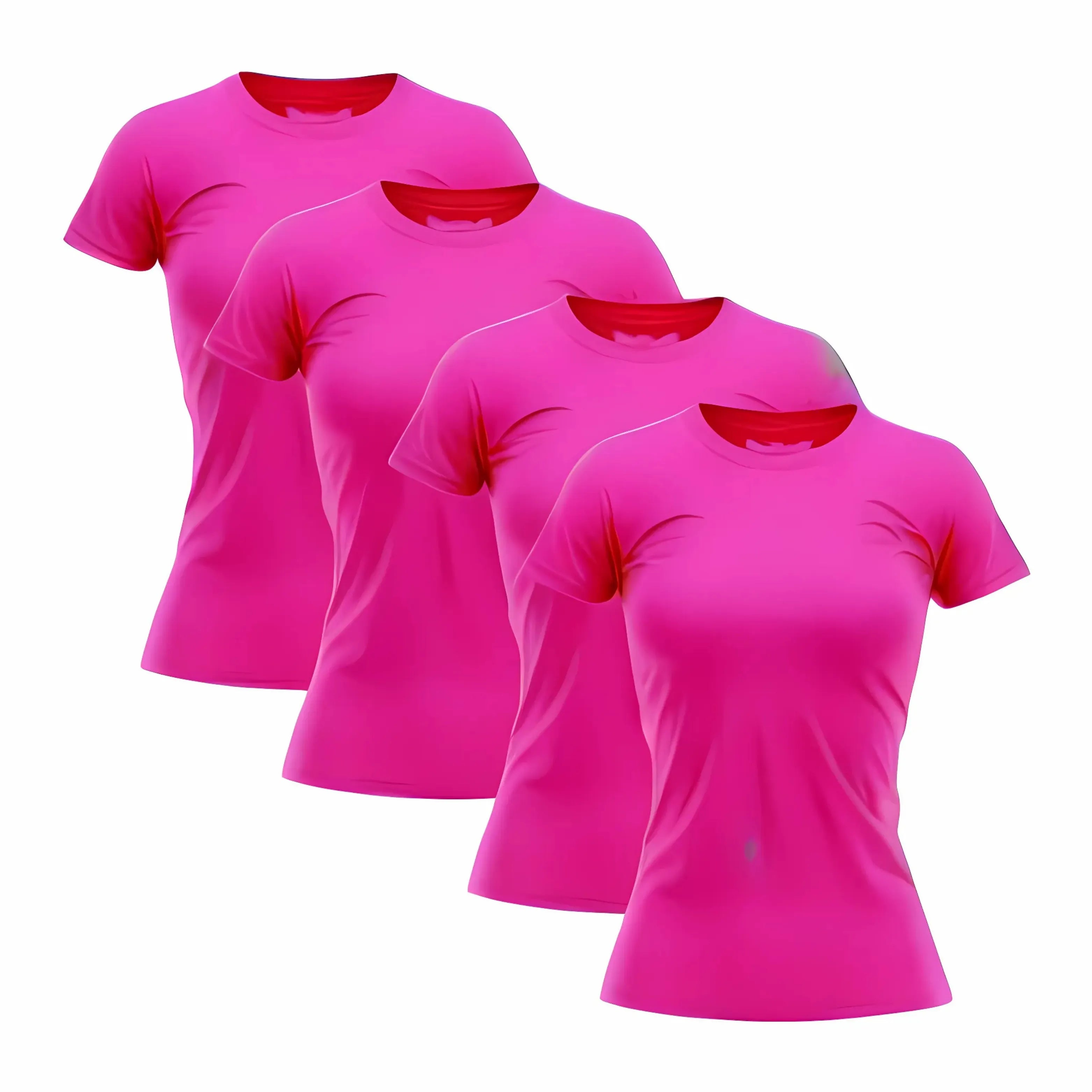 Kit 4 Camisetas Tecnológicas Femininas Asana - Anti Suor