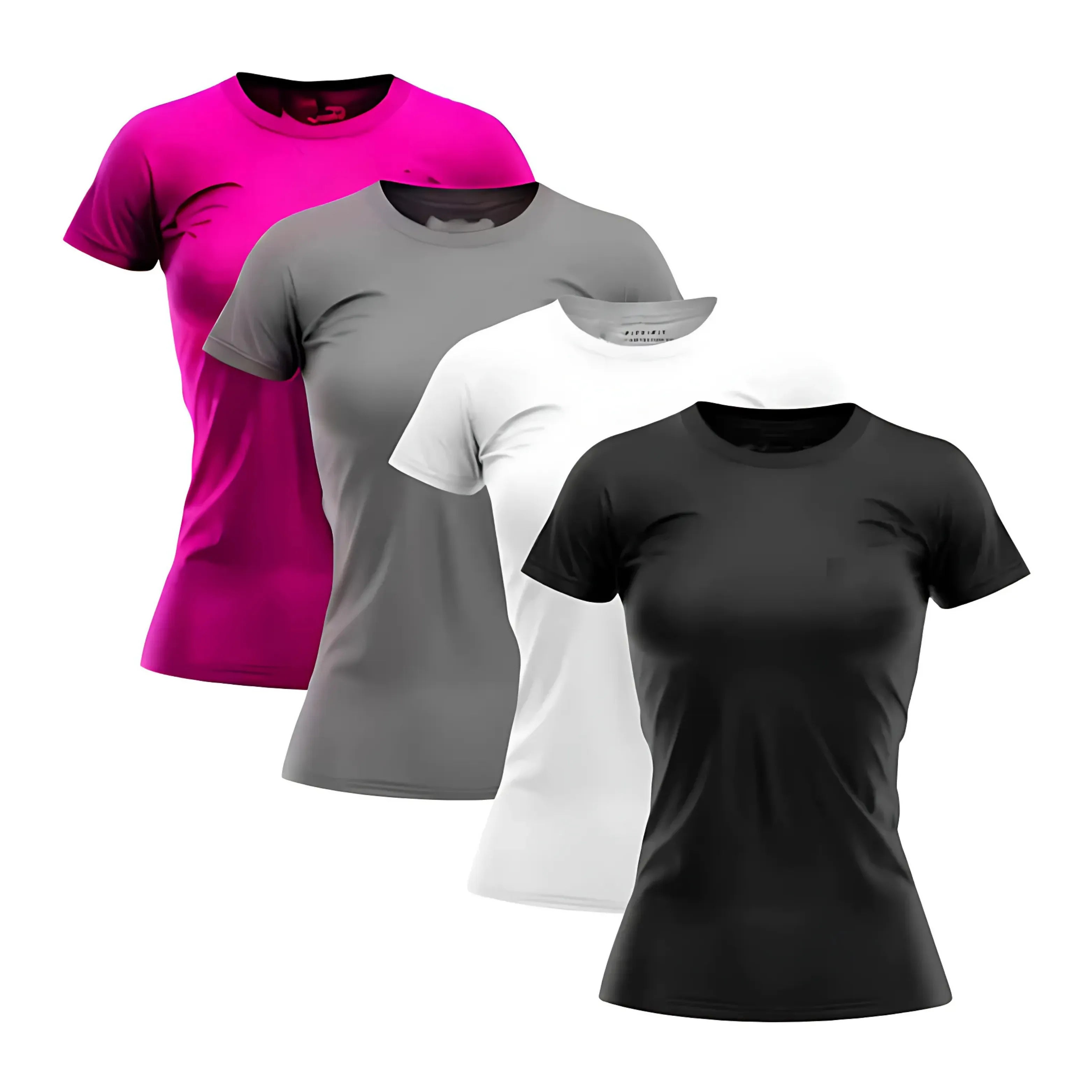 Kit 4 Camisetas Tecnológicas Femininas Asana - Anti Suor