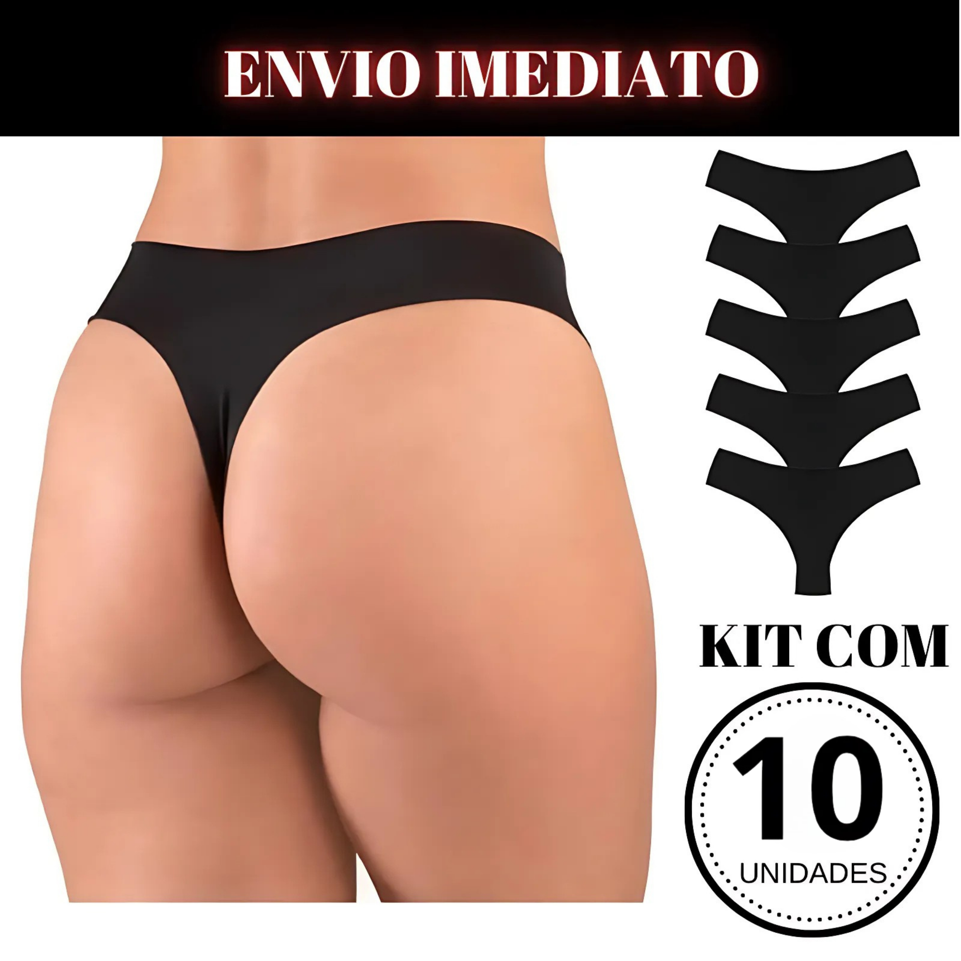 Compre 5 LEVE 10 Calcinhas Sem Costura Corte a Laser
