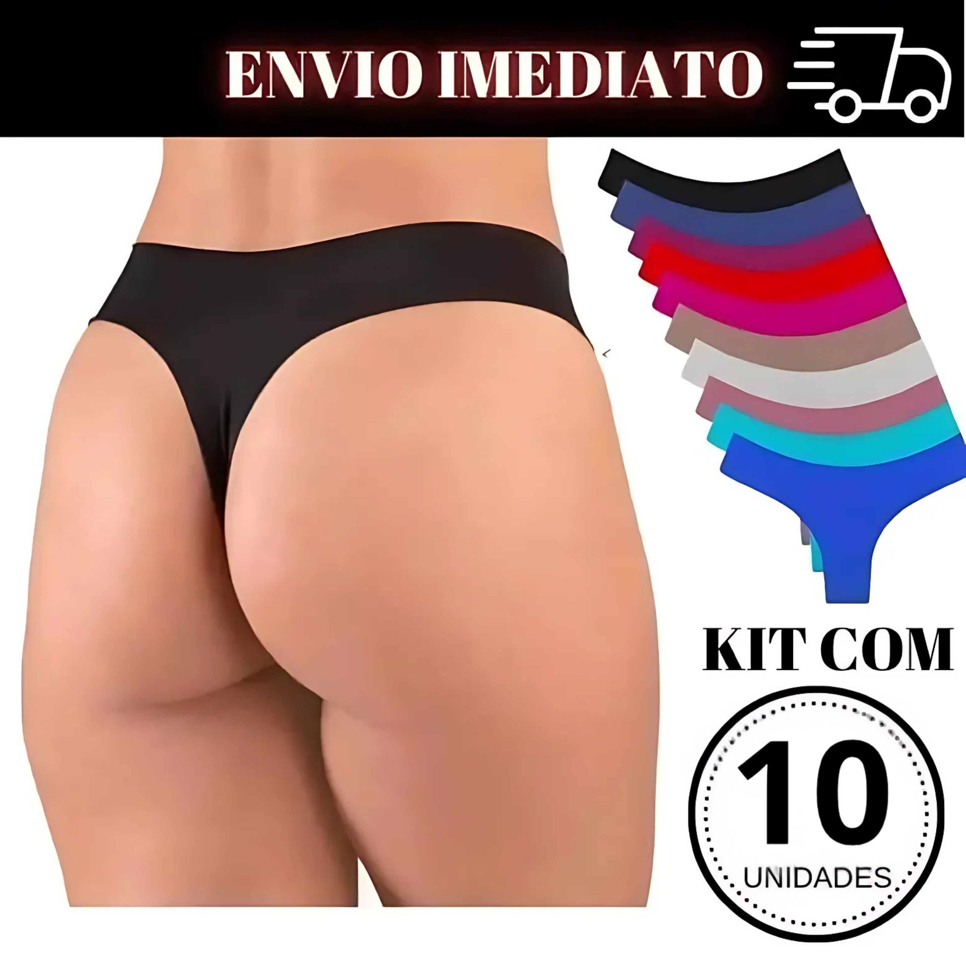 Compre 5 LEVE 10 Calcinhas Sem Costura Corte a Laser